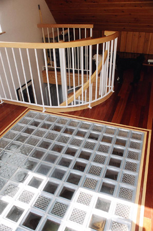 B&W Loft Glass Block Floor